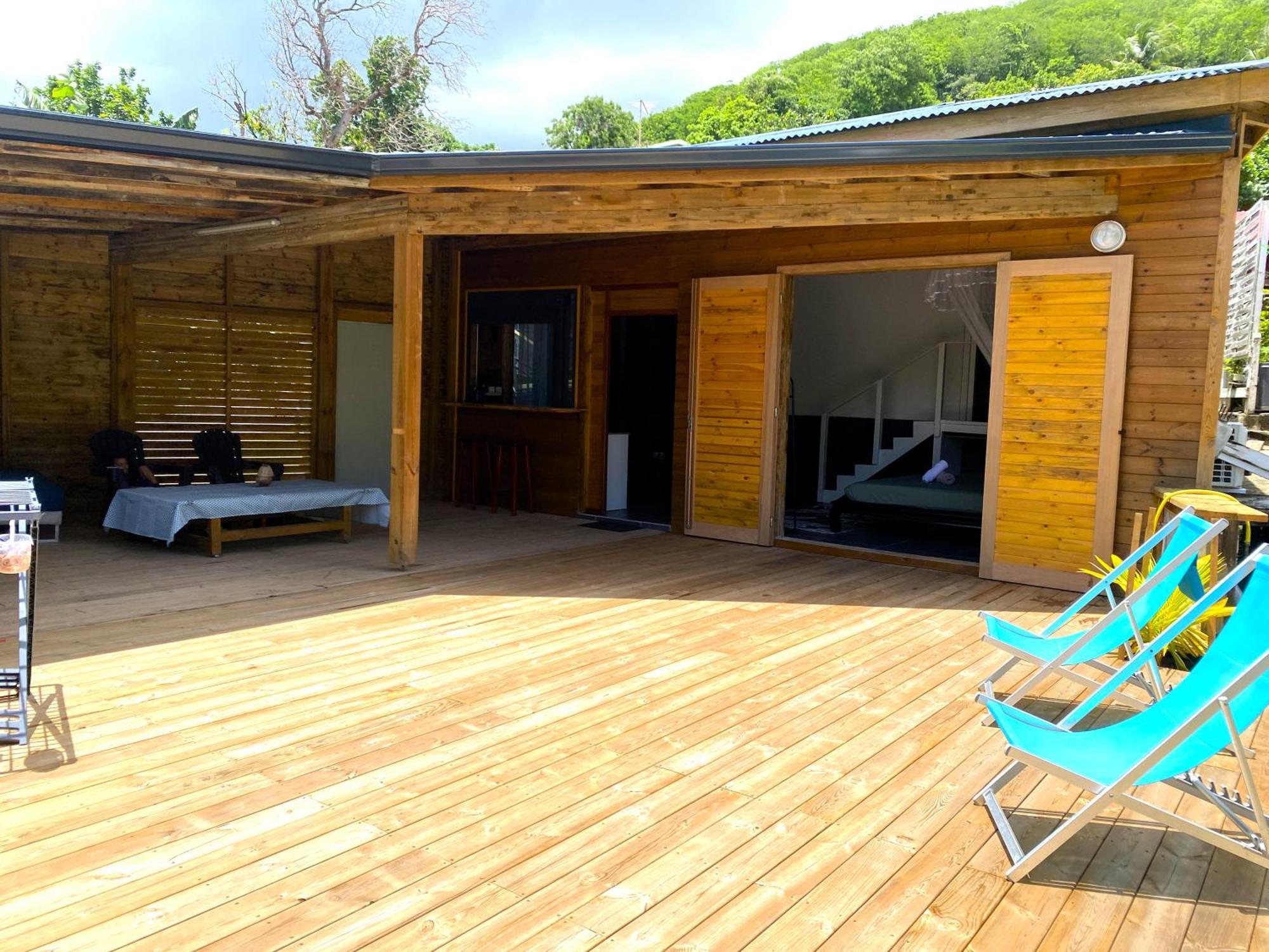 Charmant Bungalow Tout Confort Climatise - Terrasse Et Acces Plage ! Deshaies Luaran gambar
